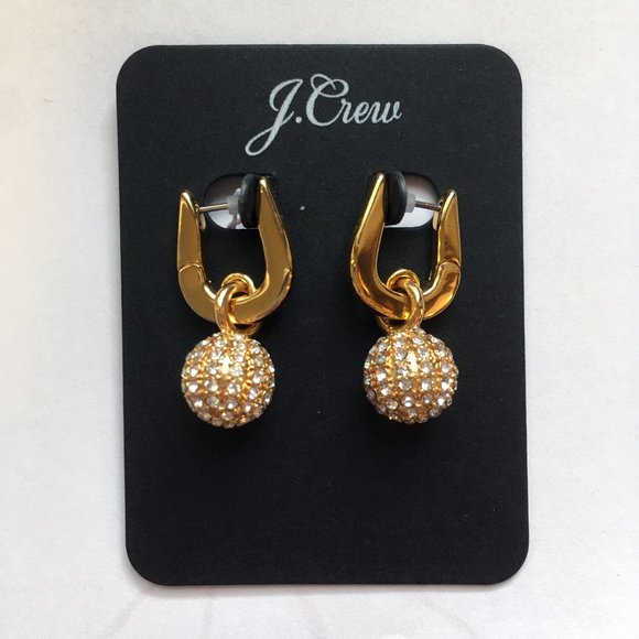 J. Crew crystal ball earrings NWT - Picture 2 of 4